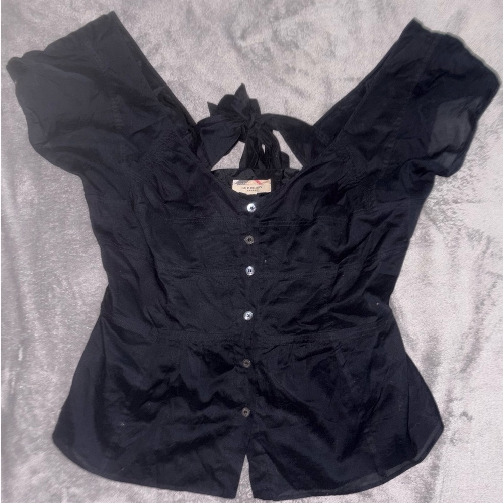 Burberry London RARE Y2K Vintage Babydoll Romantic Blouse